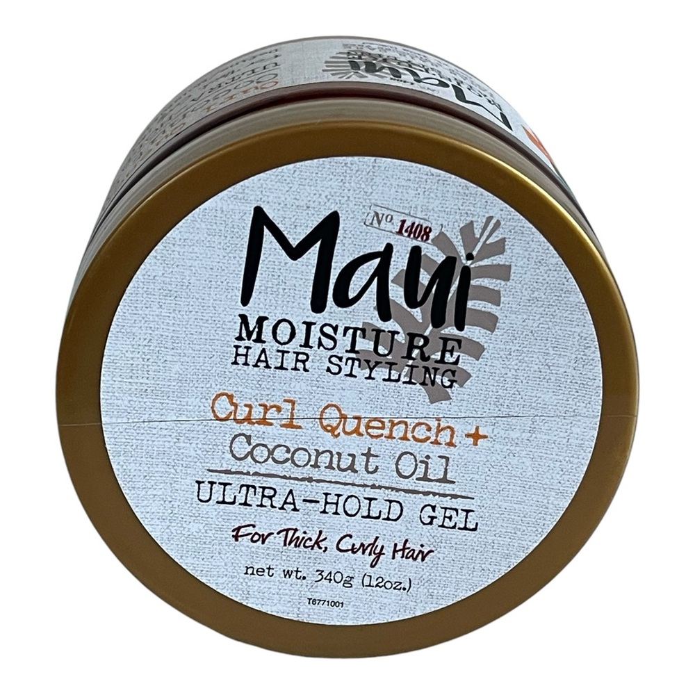 Maui Moisture Ultra Hold Gel Thick Curly Hair 12 oz Curl Quench Coconut Oil New